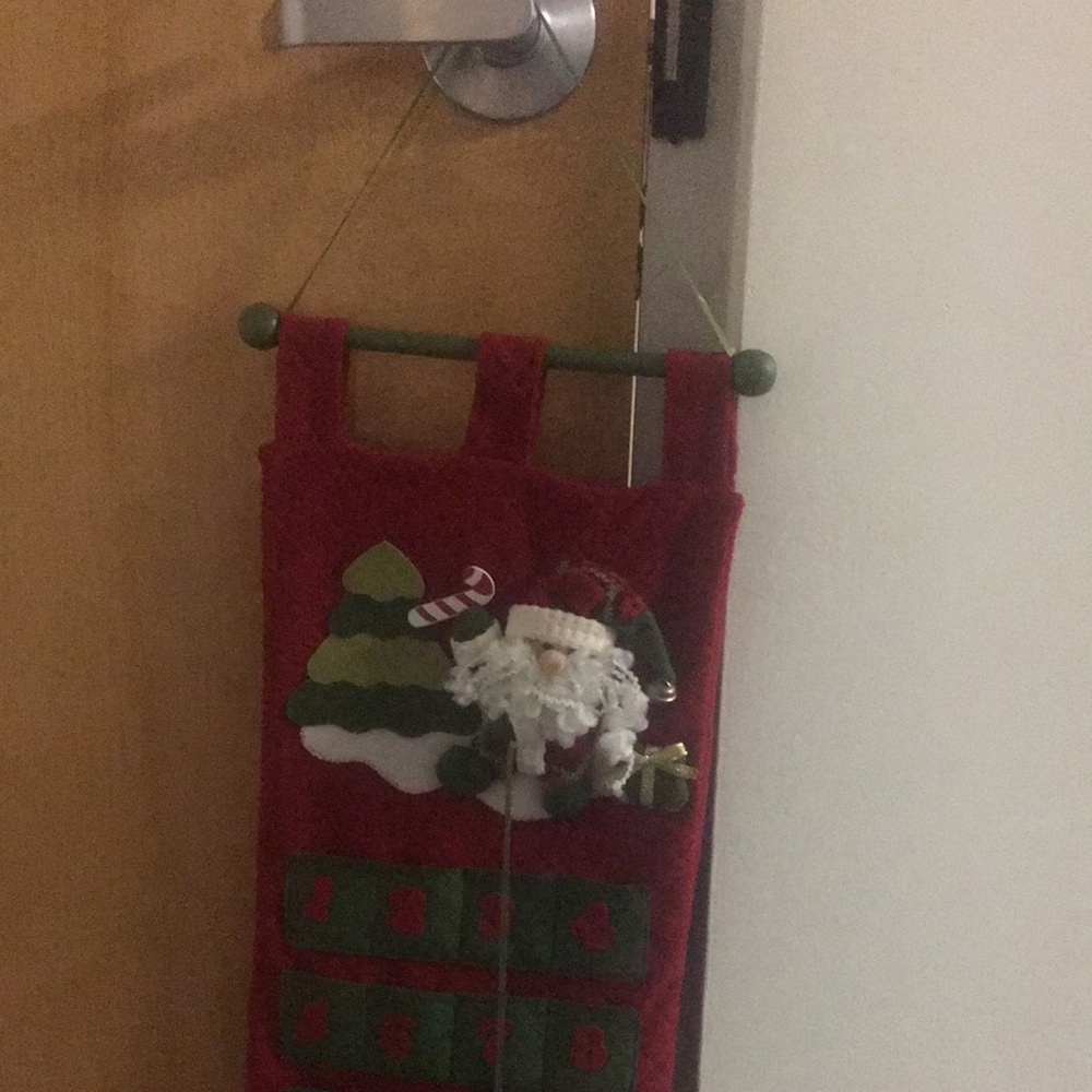 Festive Red Santa Door Hanging